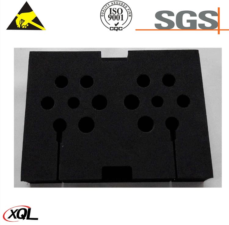 Black open cell esd pu sponge foam tray supplier